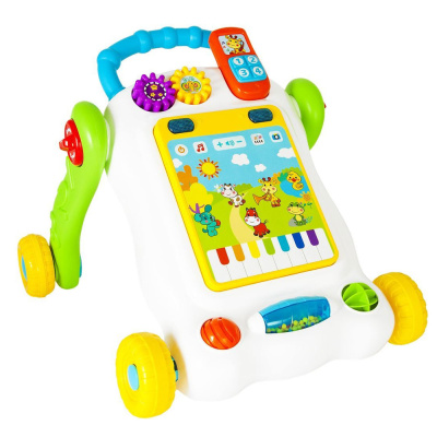 Игровой центр Каталка-ходунки с развивающим планшетом и контролем скорости Жирафики 939541